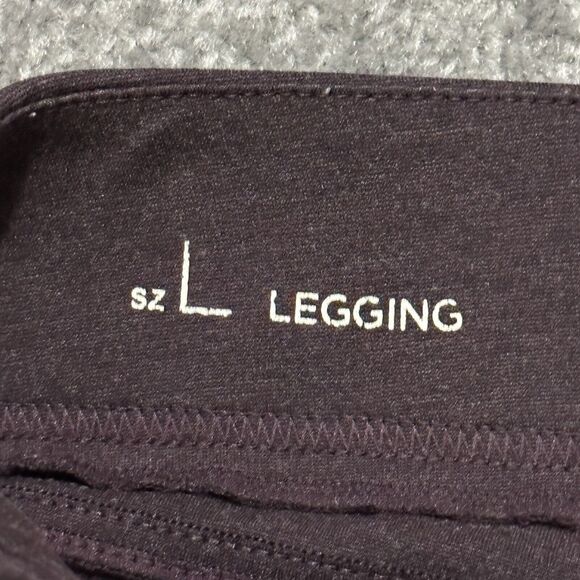 LOFT Outlet Ankle Leggings Women L Purple Pull On Stretch Elastic Waist i36 - Picture 7 of 13